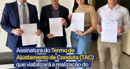Assinatura do termo de ajustamento de conduta (TAC) que viabilizará a realização do concurso público da Câmara Municipal de Quixeré.