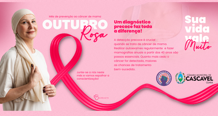 A Campanha do Outubro Rosa 2022 tem como objetivo divulgar informações sobre o câncer de mama e fortalecer as recomendações  para prevenção, diagnóstico precoce e rastreamento da doença.