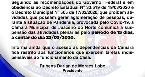 Decreto do Presidente do Legislativo Juazeirense