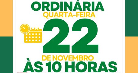 SESSÃO ORDINARIA DIA 22 DE NOVEMBRO DE 2023!!