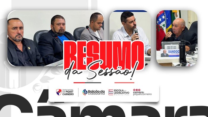 Resumo dos trabalhos Legislativos realizados nesta casa no d