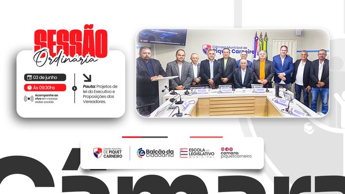 A Câmara Municipal de Piquet Carneiro convida a população