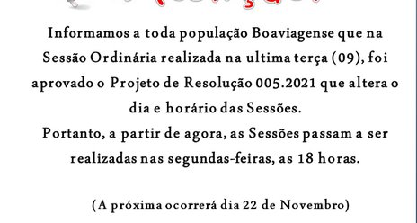 NOVO HORÁRIO SESSÕES