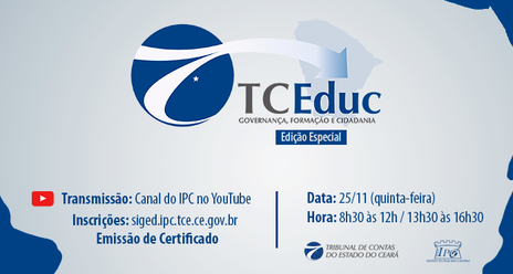 Instituto Plácido Castelo inscreve para TCEduc 2021 – edição especial
