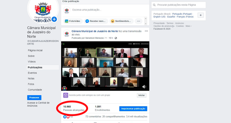 Mais de 10 mil expectadores na videoconferência